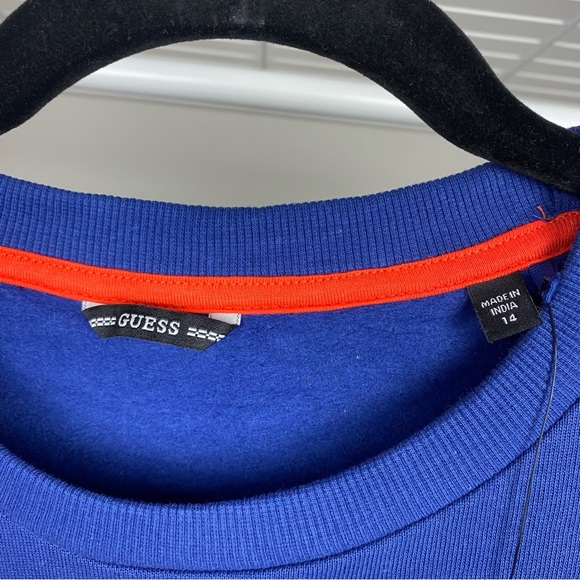 GUESS Big Boys Long Sleeve Sweatshirt Blue/Orange Size 14 NEW NWT - Picture 5 of 7